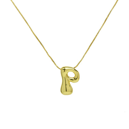 Chunky Balloon Initial Letter Necklace