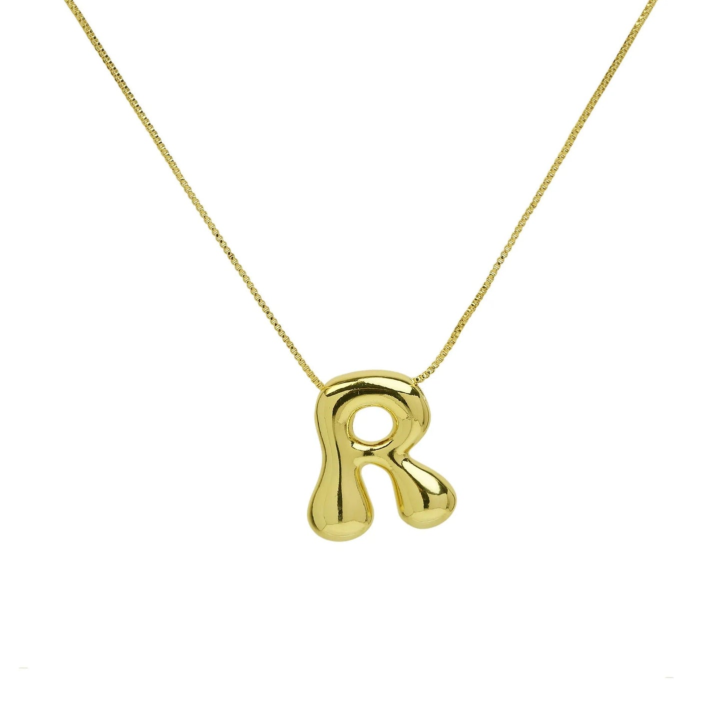 Chunky Balloon Initial Letter Necklace