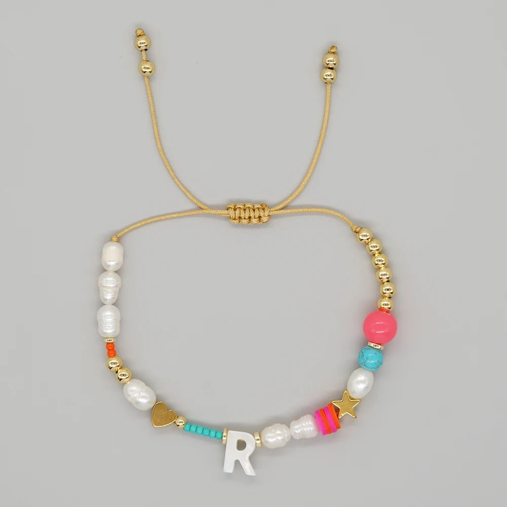 Color Splash Initial Bracelet