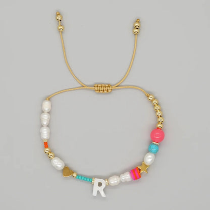 Color Splash Initial Bracelet