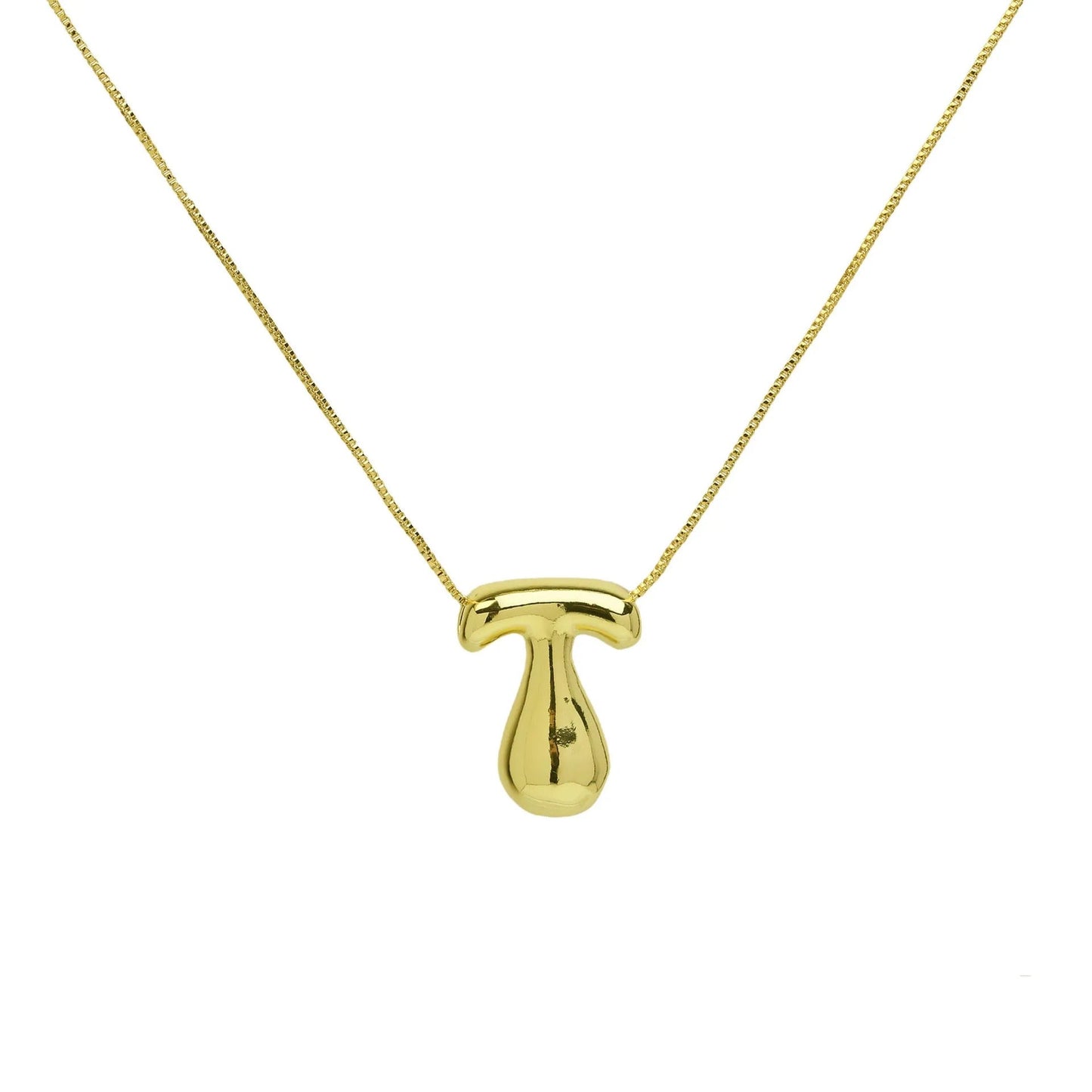 Chunky Balloon Initial Letter Necklace