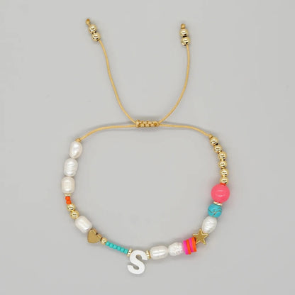 Color Splash Initial Bracelet