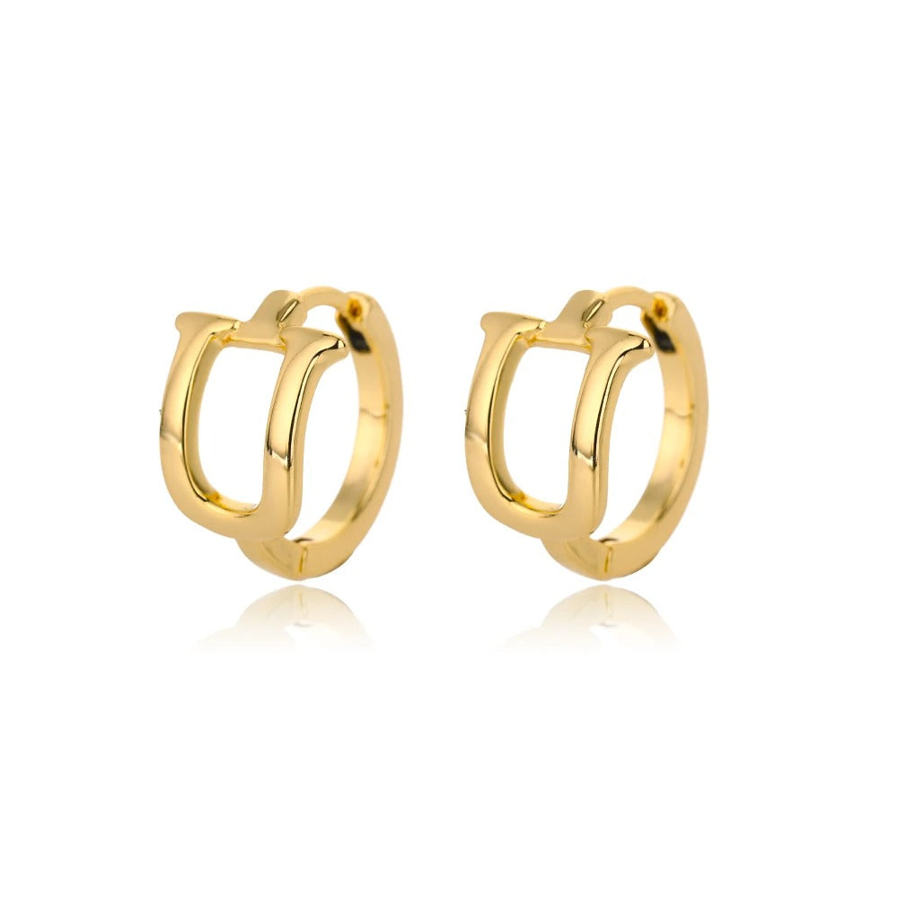 Minimal Initial Letter Stud Earrings