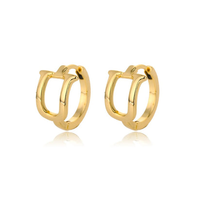 Minimal Initial Letter Stud Earrings