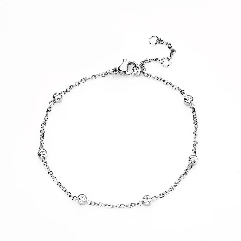 Dainty Six Crystals Bracelet
