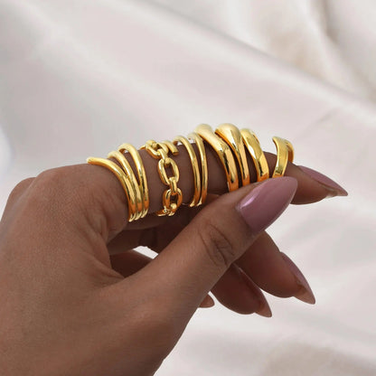 Geometric Minimalist Ring Set