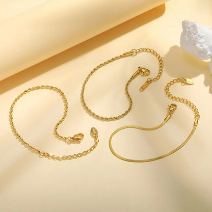 Thin Link Bracelet Stack