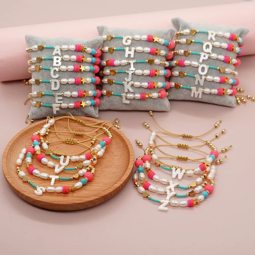 Color Splash Initial Bracelet