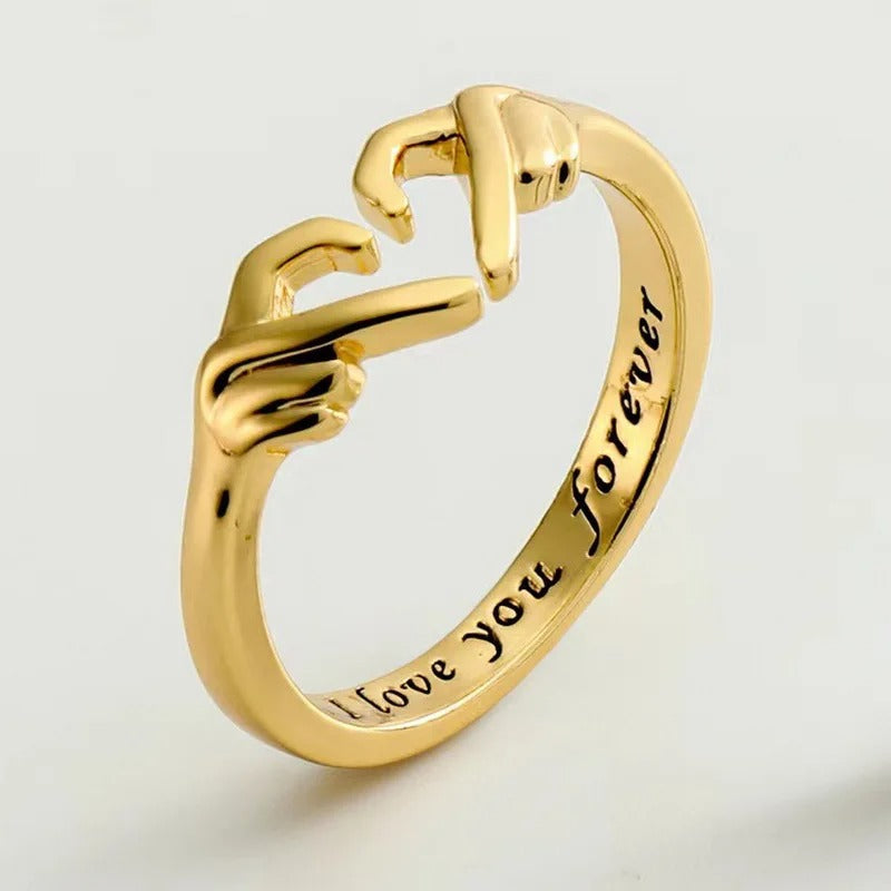Hand Heart Love Ring