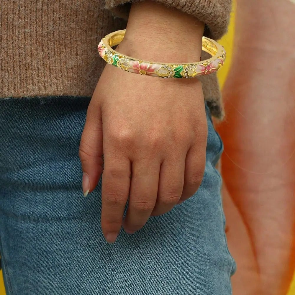 Cloisonne Traditional Floral Bracelet