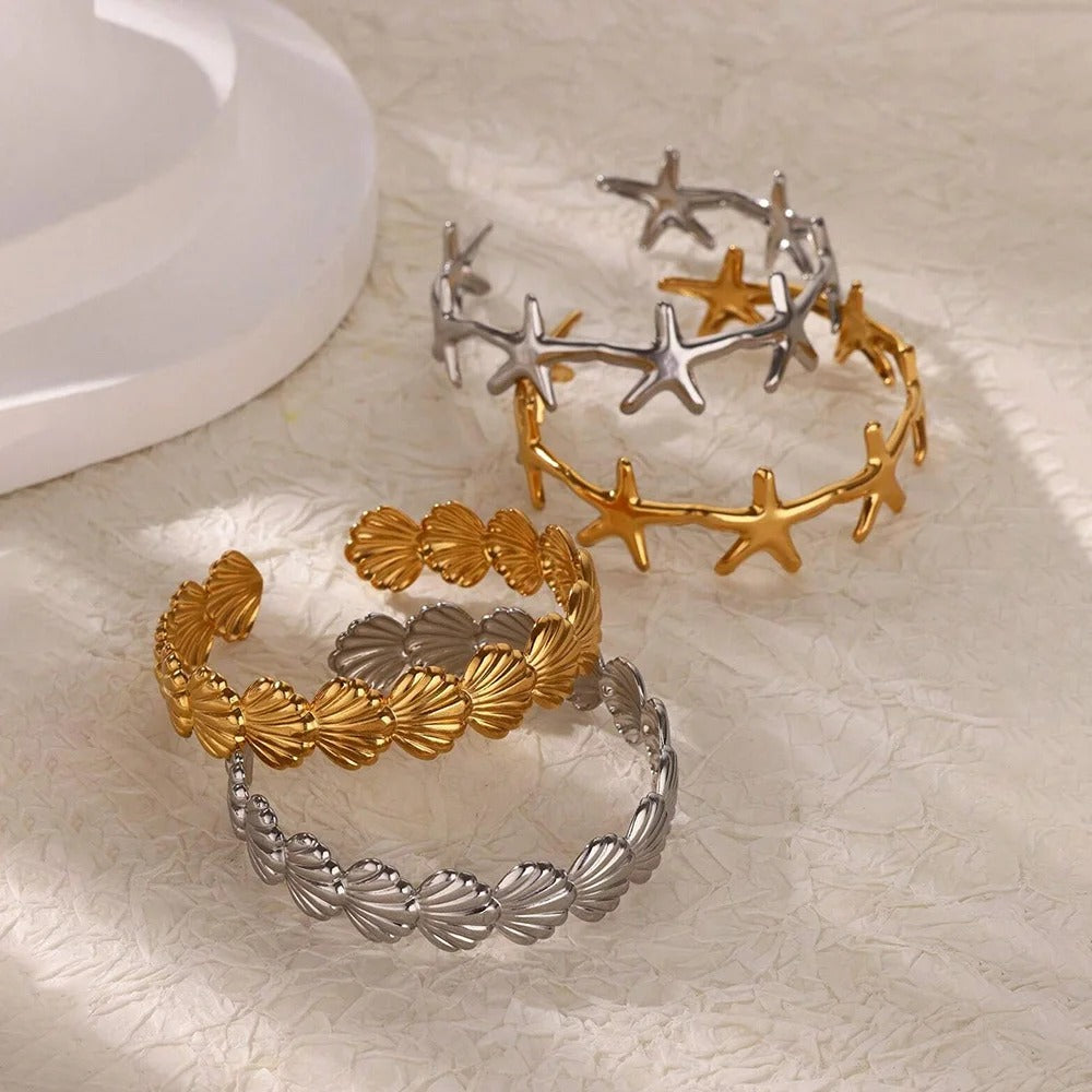 Shell Starfish Bangles