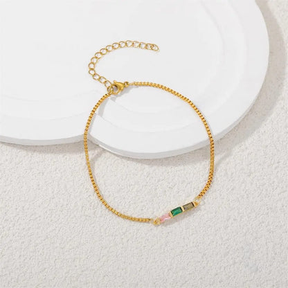 Thin Green Crystal Bracelet