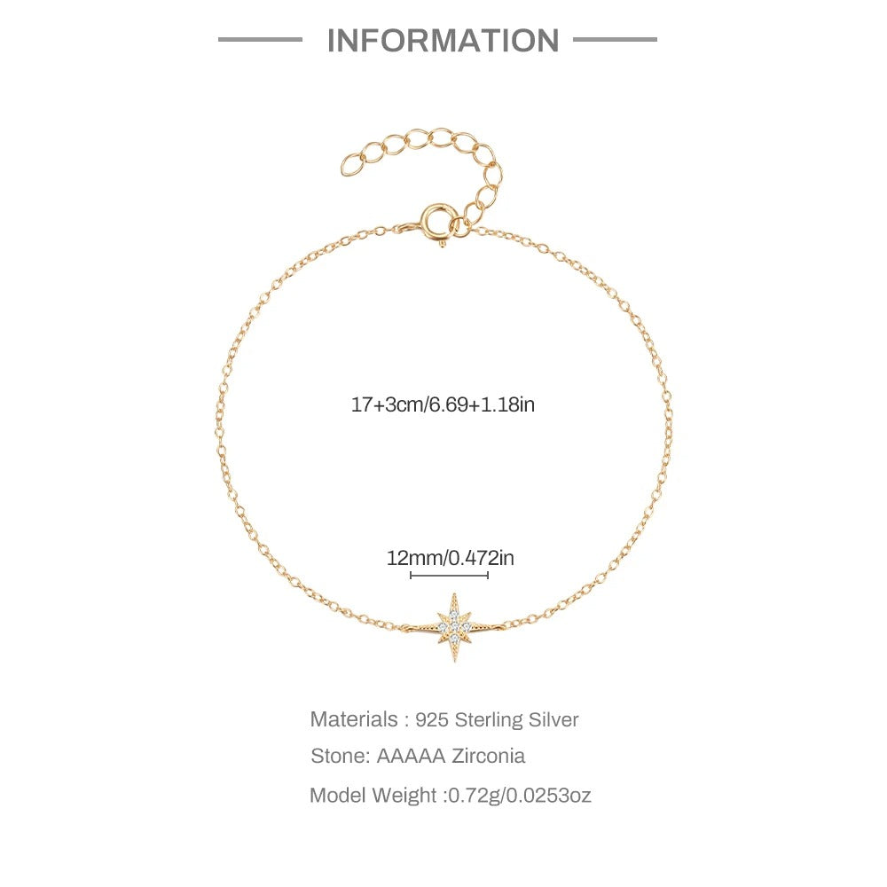 Dainty Pointed Star Bracelet