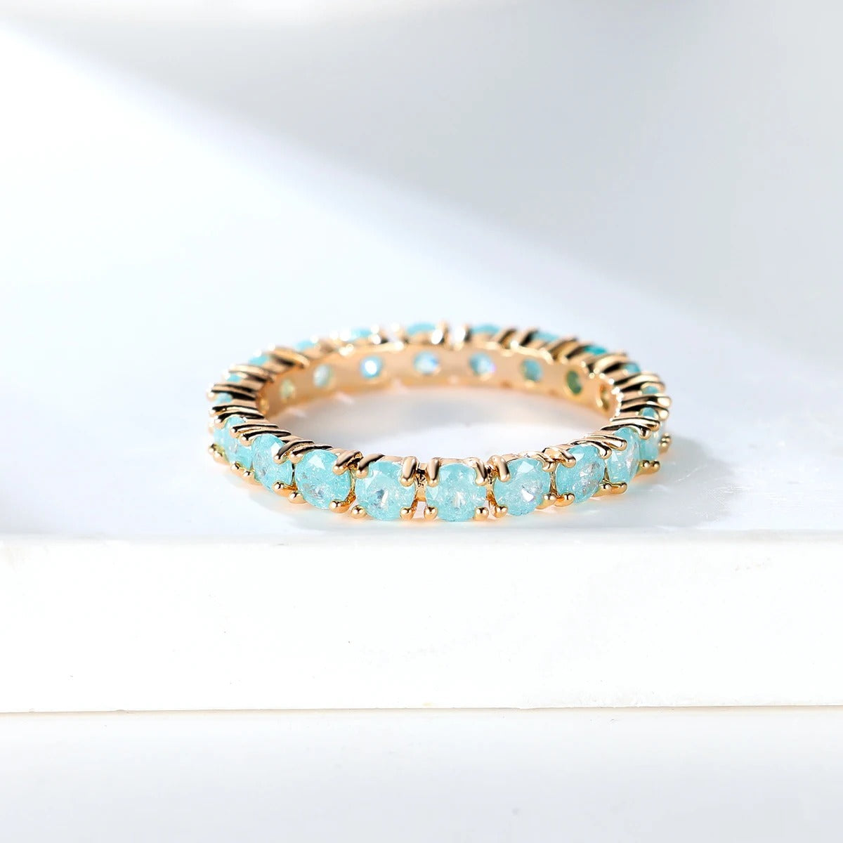 Ice Flower Stone Stacking Ring