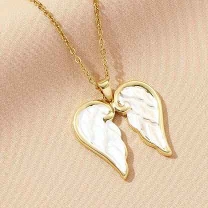 Enamel Angel Wing Necklace