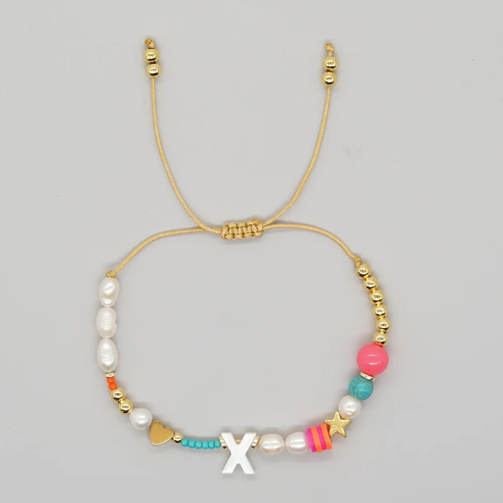 Color Splash Initial Bracelet