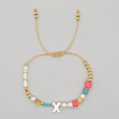 Color Splash Initial Bracelet