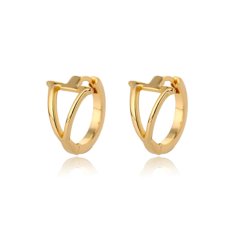 Minimal Initial Letter Stud Earrings