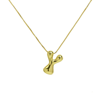 Chunky Balloon Initial Letter Necklace