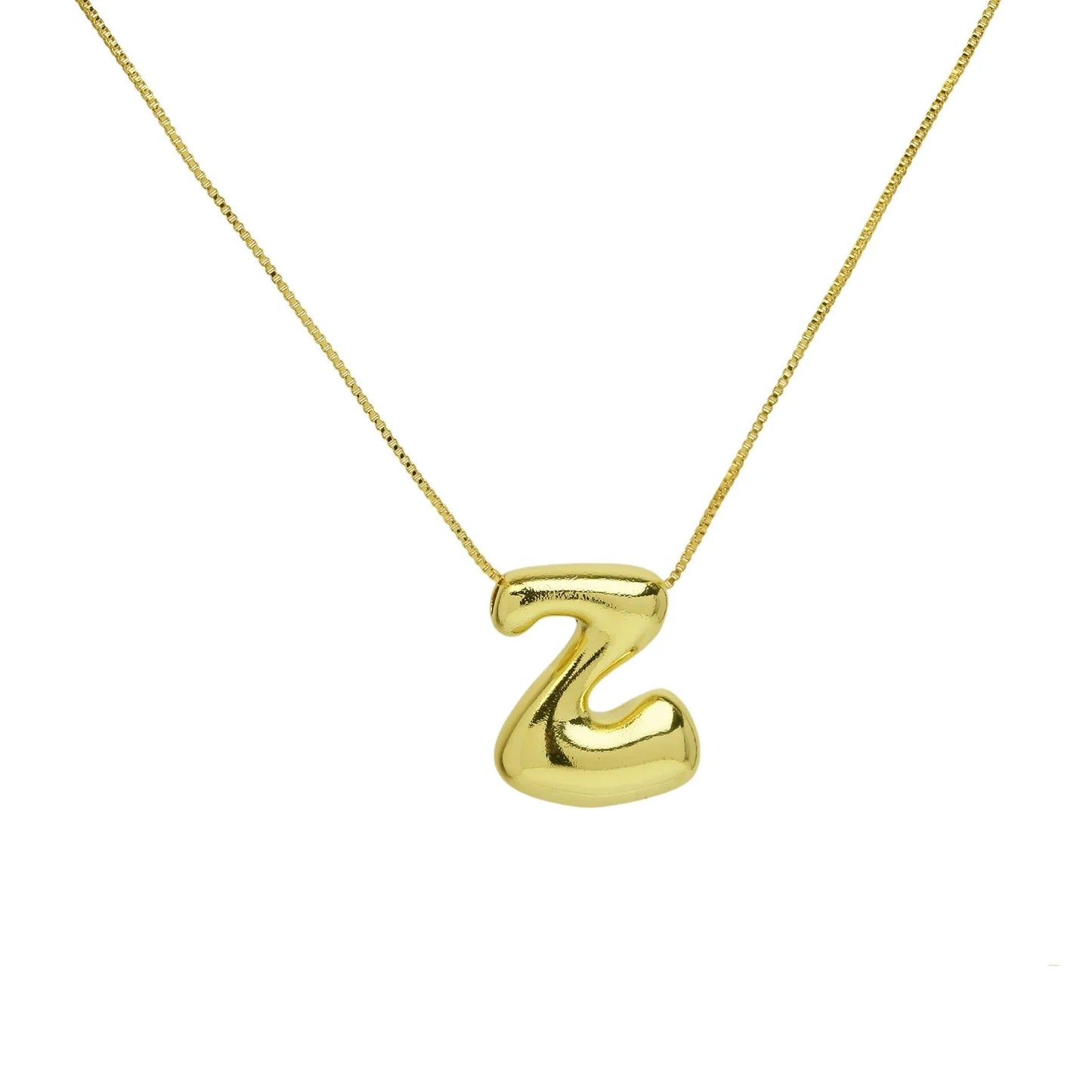Chunky Balloon Initial Letter Necklace