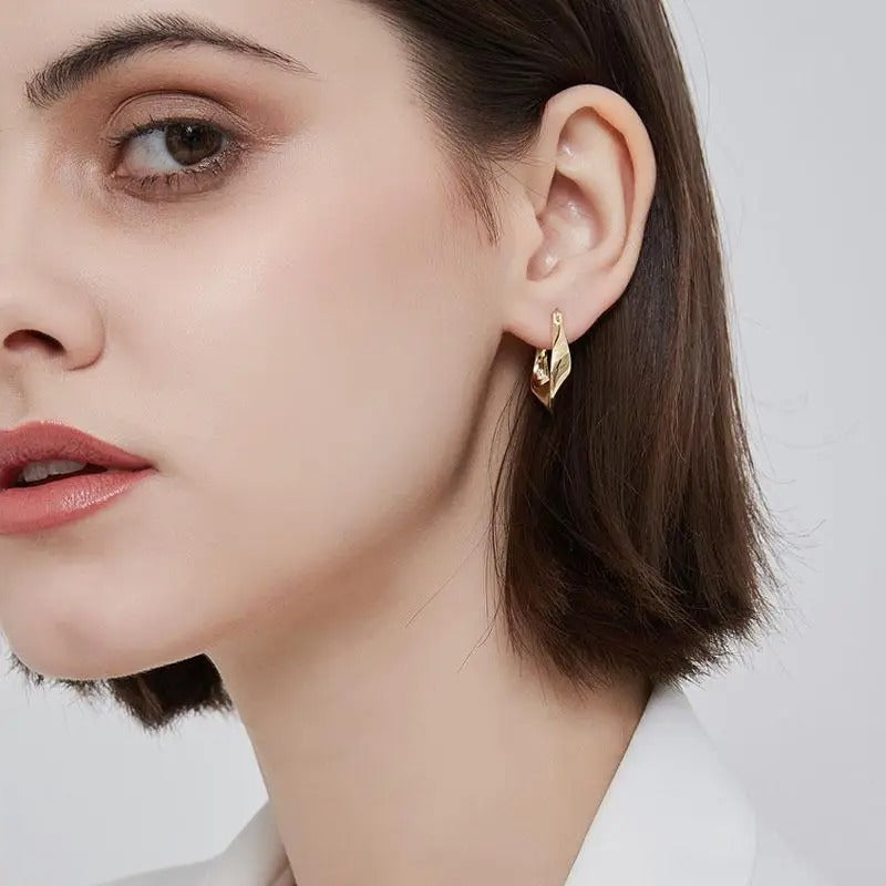 Irregular Wavy Hoop Earrings