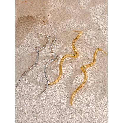 Flowing Metal Earrings