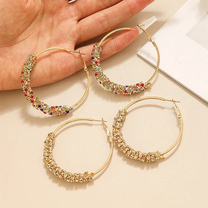 Colorblock Rhinestone Earrings