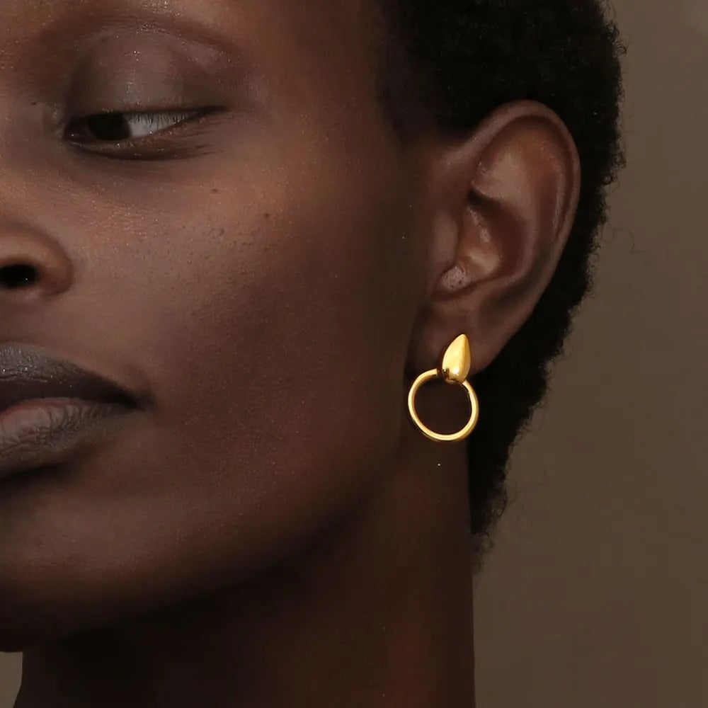 Dainty Water Droplet Stud Earrings