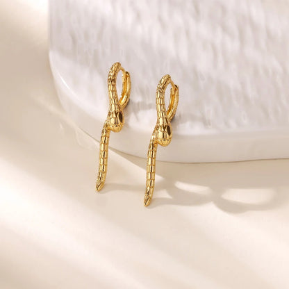 Dainty Snake Hoop Earrings