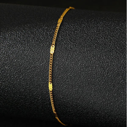 Delicate Minimal Thin Chain Anklet