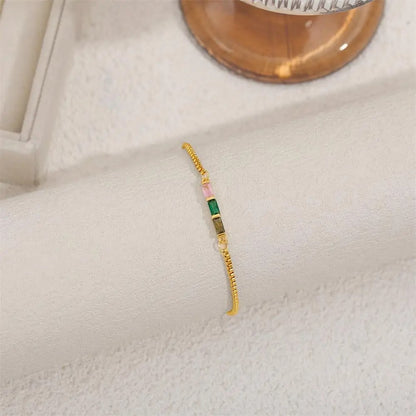 Thin Green Crystal Bracelet
