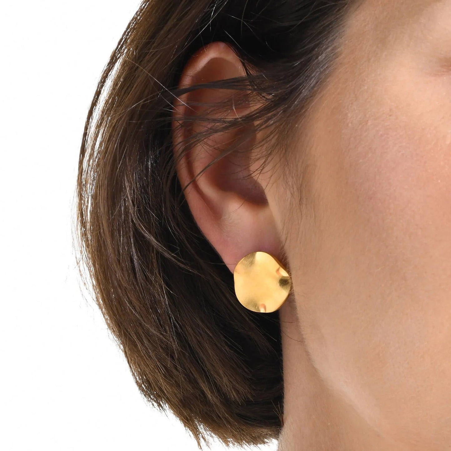 Disc Stud Earrings