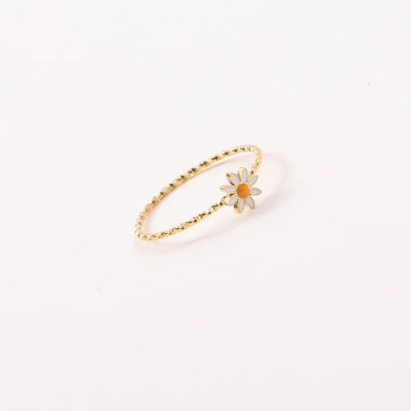 Pattern Sunflower Thin Ring
