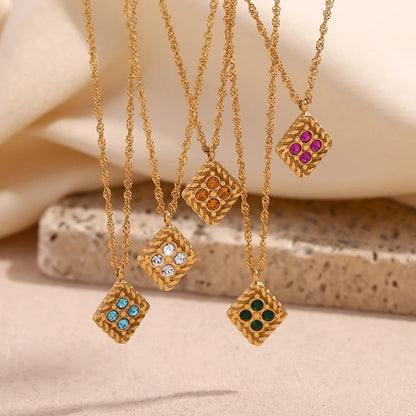 Colorful Rhinestone Cookies Necklace