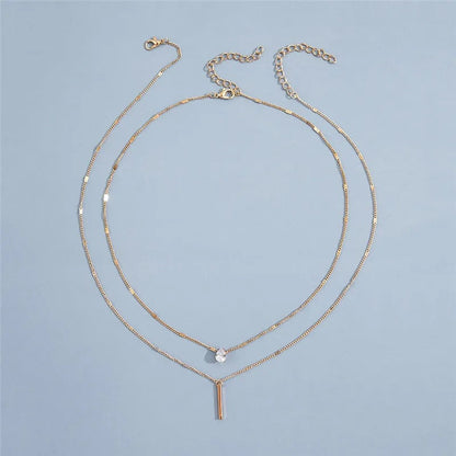 Double Layered Bar Necklace
