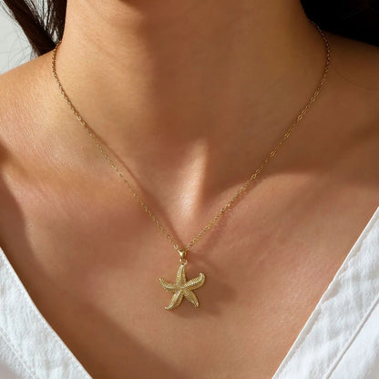 Minimal Starfish Necklace