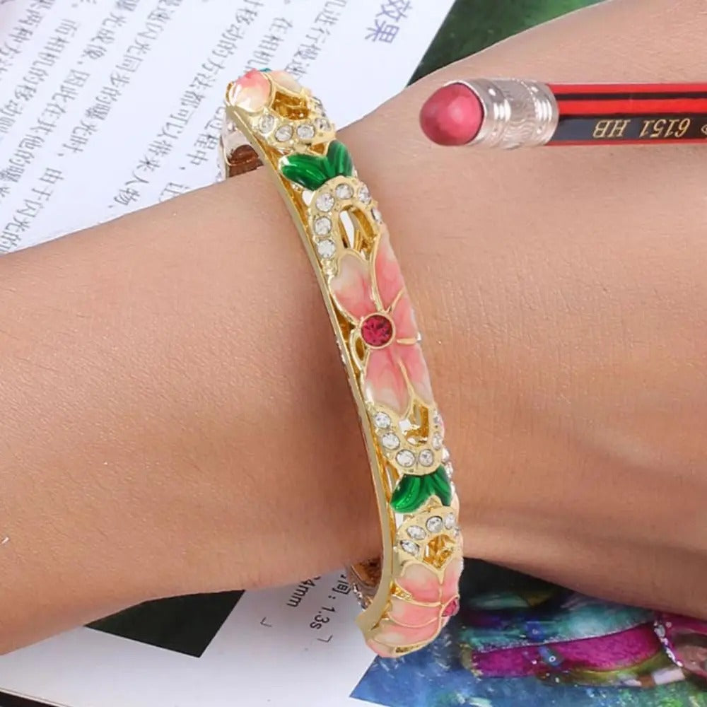 Cloisonne Traditional Floral Bracelet