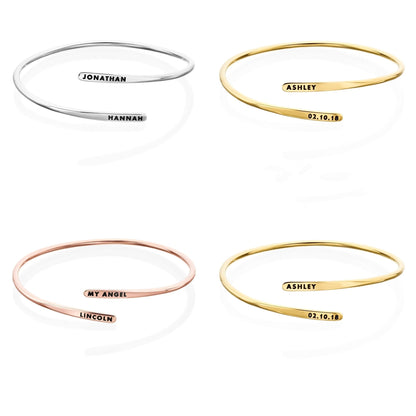Engraved Adjustable Cuff Bracelet