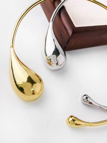 Chunky Water Drop Open Necklace