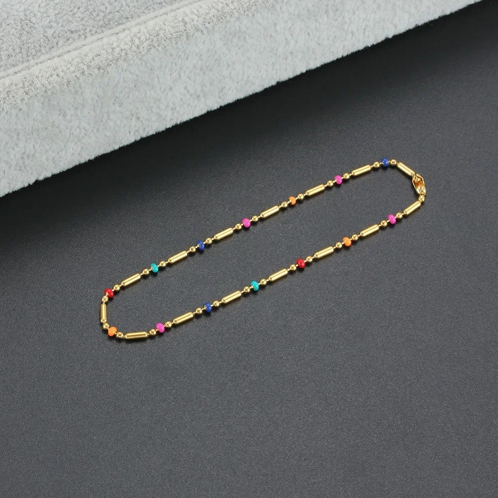 Colorful Bead Bamboo Bracelet