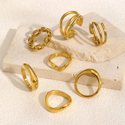 Geometric Minimalist Ring Set