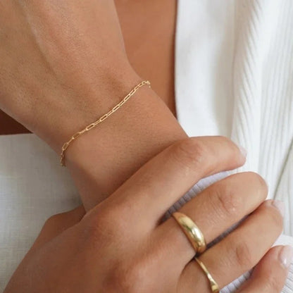Tiny Paper Clip Bracelet