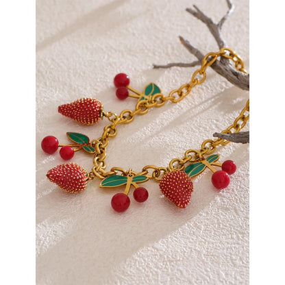 Strawberry Cherry Necklace