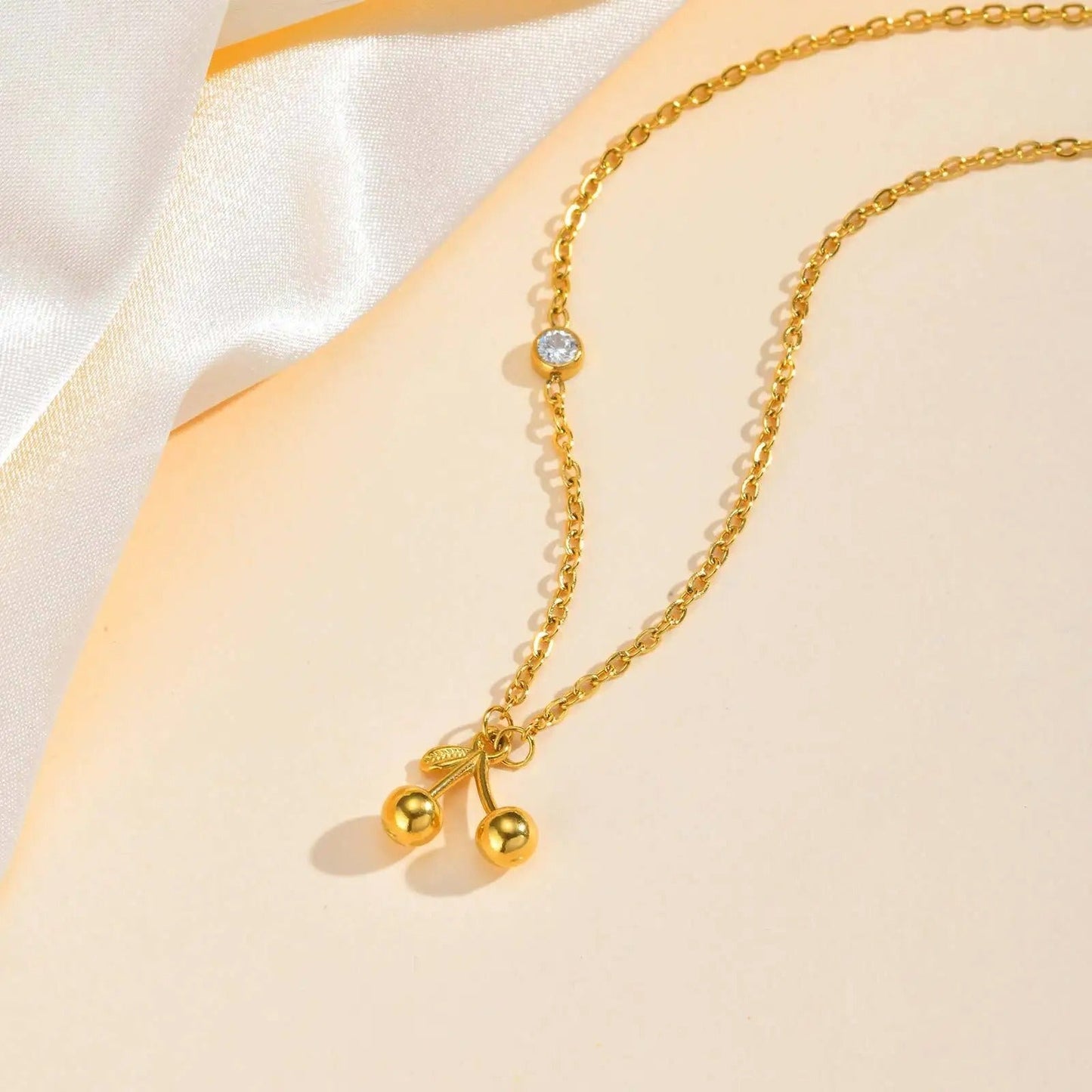 Sideway Cherry Necklace