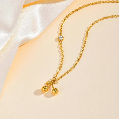 Sideway Cherry Necklace