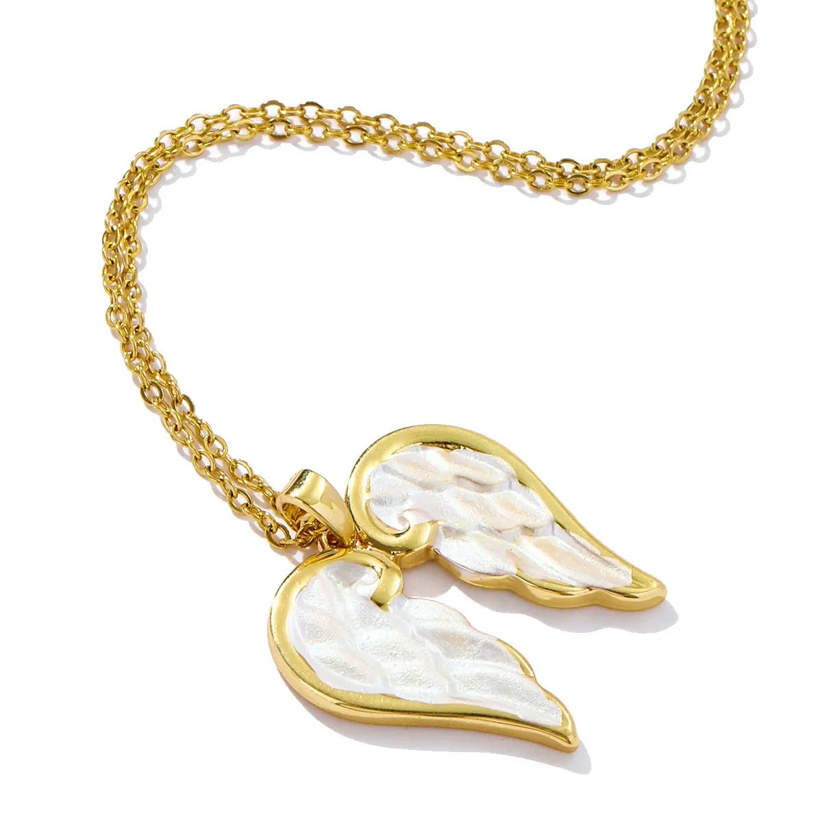 Enamel Angel Wing Necklace