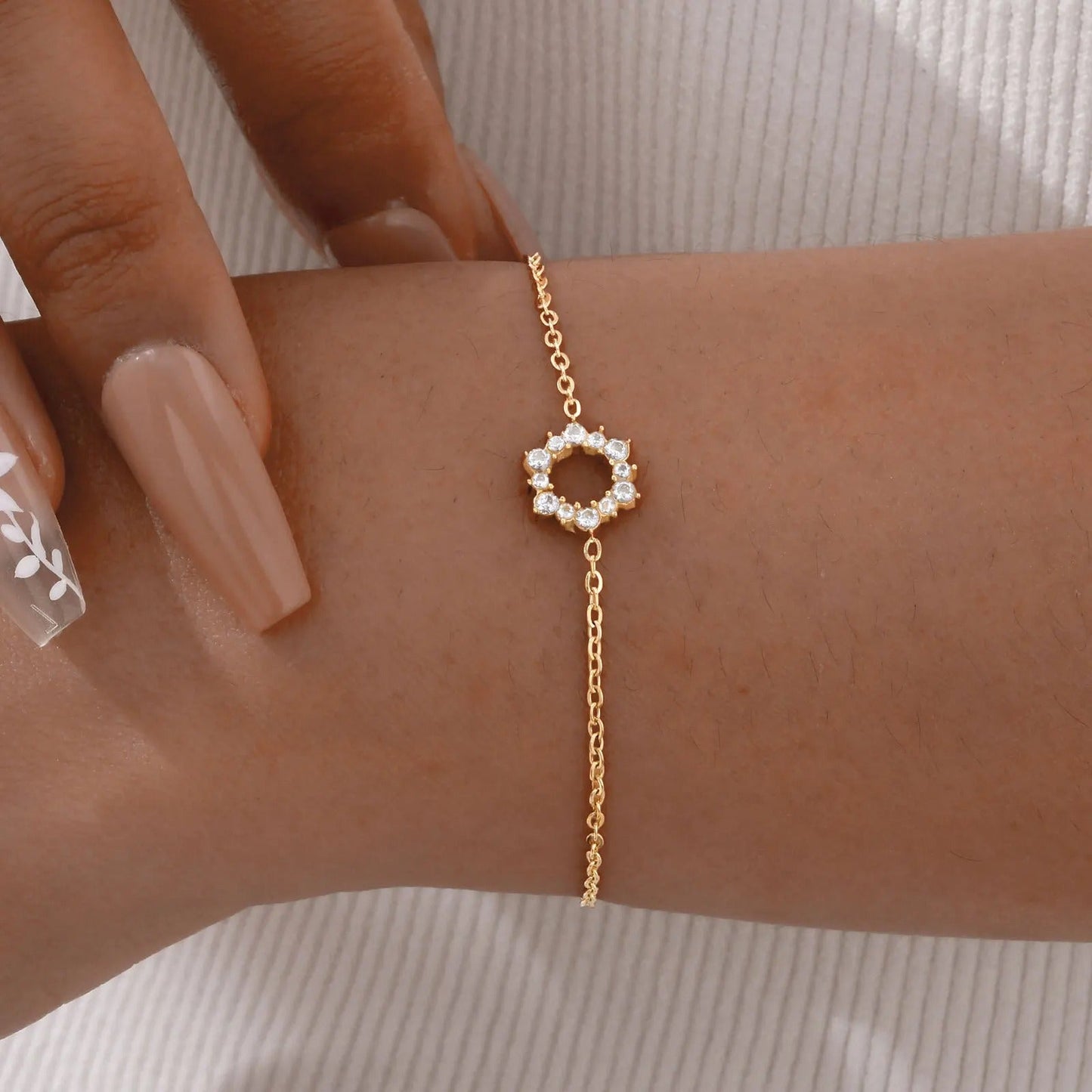 Diamond Sunflower Bracelet