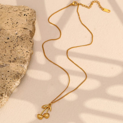 Dainty Bold Cherry Necklace