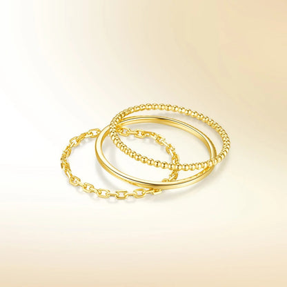 3pc Minimal Assorted Ring Set