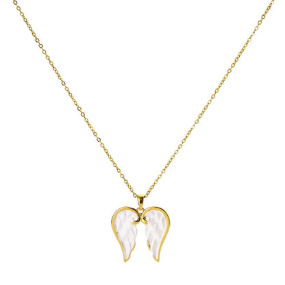 Enamel Angel Wing Necklace